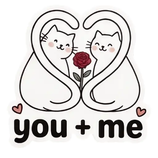 my love, cat, cat lover, romantic, love, cute, WhatsApp stickers, stickers, love message (17)